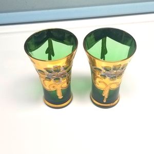 Two  Morano shot glasses